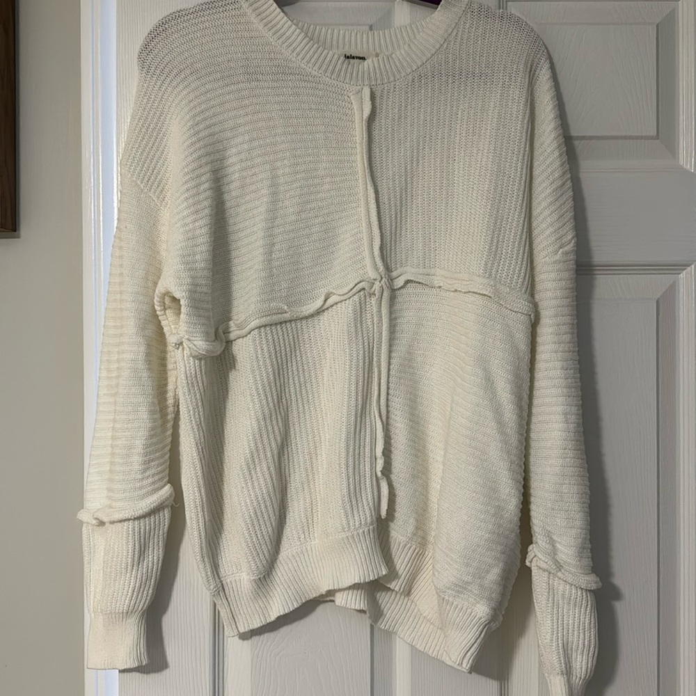 White Cross Sweater